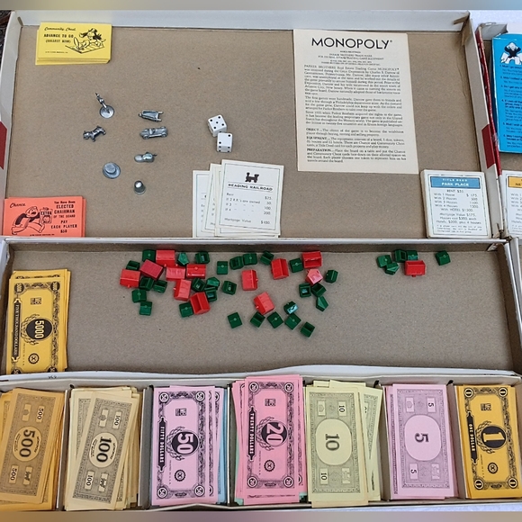 Monopoly Board Game TWO Vintage Sets - Picture 3 of 10
